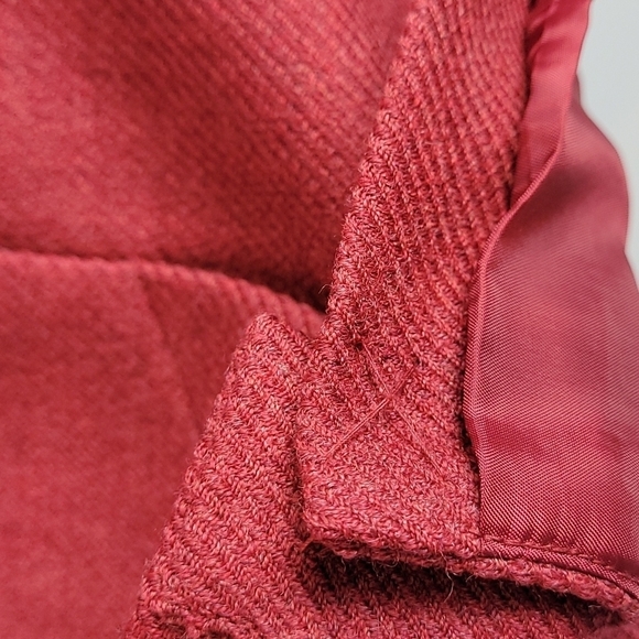 Vintage Talbots Cranberry Red Shetland Wool Blazer - Picture 7 of 10